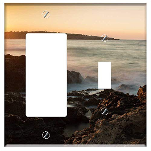 Rocker GFCI Toggle Combination Wall Plate Cover - Sunset Sea Sunset Sea Romance Evening Sky Water Rocker GFCI Toggle Combination Wall Plate Cover - Sunset Sea Sunset Sea Romance Evening Sky Water