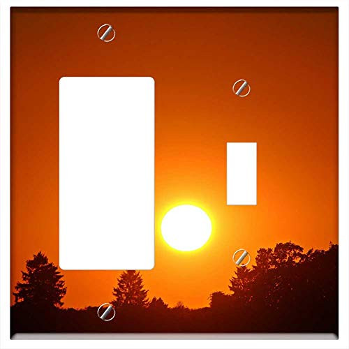 Rocker GFCI Toggle Combination Wall Plate Cover - Sunset Sun Sky Abendstimmung Evening Sky Rocker GFCI Toggle Combination Wall Plate Cover - Sunset Sun Sky Abendstimmung Evening Sky