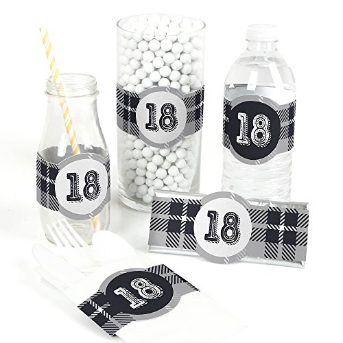 18th Milestone Birthday - Time to Adult - DIY Party Supplies - Birthday Party DIY Wrapper Favors & Decorations - Set of 15