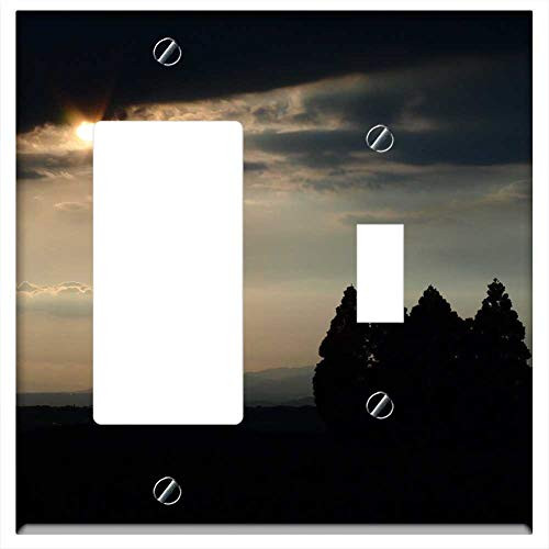 Rocker GFCI Toggle Combination Wall Plate Cover - Sunset Light Sky Japan Kumamoto