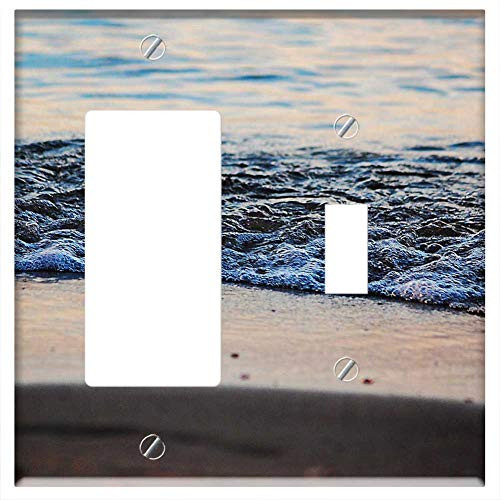 Rocker GFCI Toggle Combination Wall Plate Cover - Water Sea Sea Water Ocean Wave Blue Sunset Rocker GFCI Toggle Combination Wall Plate Cover - Water Sea Sea Water Ocean Wave Blue Sunset