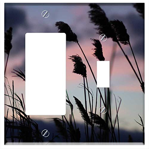 Rocker GFCI Toggle Combination Wall Plate Cover - Sunset Nature Cold Winter Horizon Sunset Landscape Rocker GFCI Toggle Combination Wall Plate Cover - Sunset Nature Cold Winter Horizon Sunset Landscape