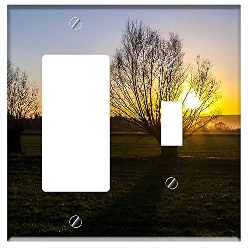Rocker GFCI Toggle Combination Wall Plate Cover - Sunset Sun Twilight Landscape Nature 4 Rocker GFCI Toggle Combination Wall Plate Cover - Sunset Sun Twilight Landscape Nature 4