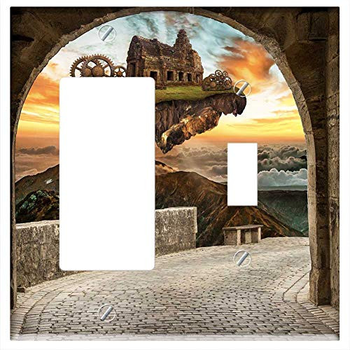Rocker GFCI Toggle Combination Wall Plate Cover - Architecture Travel No One Fantasy Story Magic Rocker GFCI Toggle Combination Wall Plate Cover - Architecture Travel No One Fantasy Story Magic