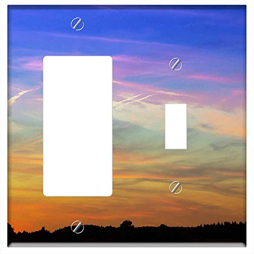 Rocker GFCI Toggle Combination Wall Plate Cover - Sunset Sky Clouds Abendstimmung Evening Sky Rocker GFCI Toggle Combination Wall Plate Cover - Sunset Sky Clouds Abendstimmung Evening Sky