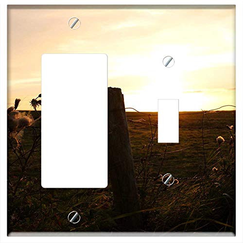 Rocker GFCI Toggle Combination Wall Plate Cover - Sunset Mood Sky Landscape Evening Sky Rocker GFCI Toggle Combination Wall Plate Cover - Sunset Mood Sky Landscape Evening Sky