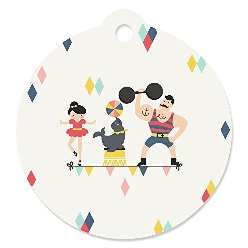 Big Dot of Happiness Carnival Circus - Cirque du Soiree - Baby Shower or Birthday Party Favor Gift Tags (Set of 20) Big Dot of Happiness Carnival Circus - Cirque du Soiree - Baby Shower or Birthday Party Favor Gift Tags (Set of 20)