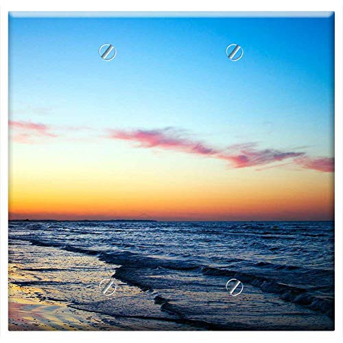 Double Blank Wall Plate Cover - Sunset Sea Evening Abendstimmung Water Clouds