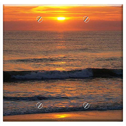 Double Blank Wall Plate Cover - Sunset Sylt Sea Beach North Sea Clouds Summer