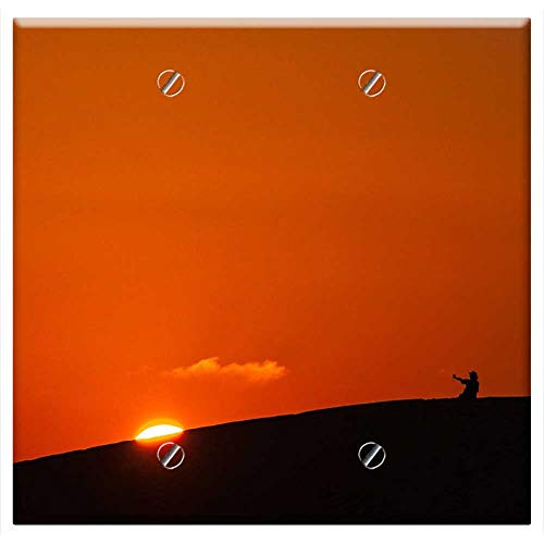 Double Blank Wall Plate Cover - Sunset Twilight Abendstimmung Landscapes Sun