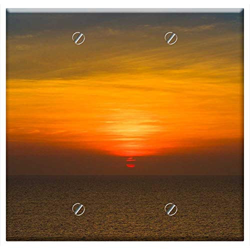 Double Blank Wall Plate Cover - Sunset Tropical Sea Ocean Travel Sun Beach Sky 5 Double Blank Wall Plate Cover - Sunset Tropical Sea Ocean Travel Sun Beach Sky 5