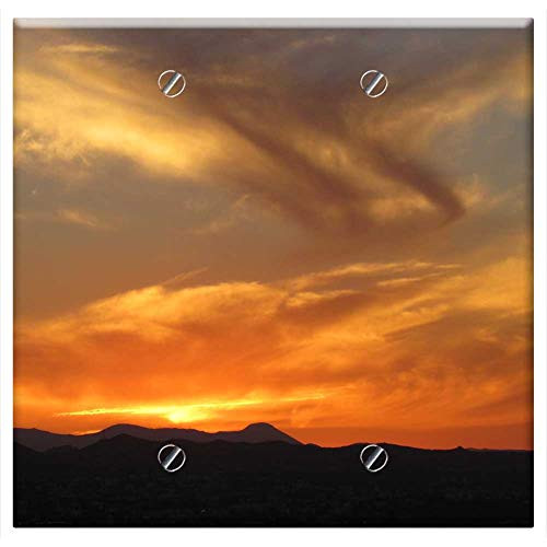 Double Blank Wall Plate Cover - Sky Colors Sunset