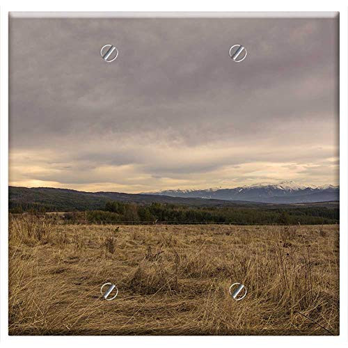 Double Blank Wall Plate Cover - Landscape Panoramic Sky Sunset Nature
