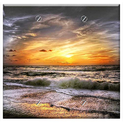 Double Blank Wall Plate Cover - Denmark Sun North Sea Sea Beach Clouds Sky Sand