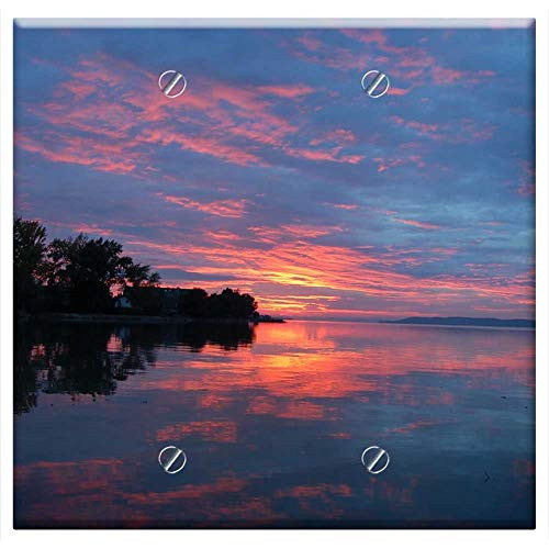 Double Blank Wall Plate Cover - In The Evening Nightfall Sunset Light Sky Double Blank Wall Plate Cover - In The Evening Nightfall Sunset Light Sky