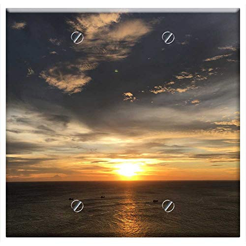 Double Blank Wall Plate Cover - Sunset Phuket Attractions Thailand Sky Sea Cloud