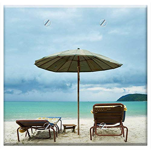 Double Blank Wall Plate Cover - Journey Vacation Summer Asia Travel Tropical