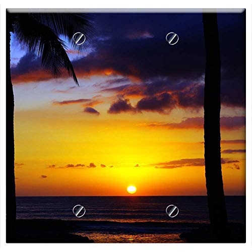 Double Blank Wall Plate Cover - Sunrise Hawaii Sunset Sea Travel Tropical Sky Double Blank Wall Plate Cover - Sunrise Hawaii Sunset Sea Travel Tropical Sky