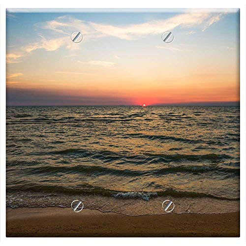 Double Blank Wall Plate Cover - Sunset Tropical Sea Ocean Travel Sun Beach Sky 2 Double Blank Wall Plate Cover - Sunset Tropical Sea Ocean Travel Sun Beach Sky 2