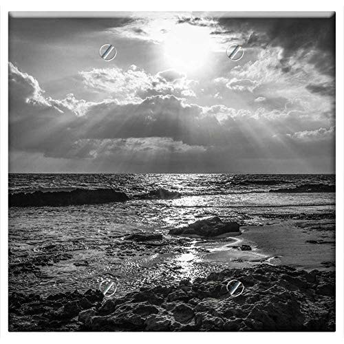 Double Blank Wall Plate Cover - Sunset Sun Sunshine Sunbeam Light Sky Clouds Sea 3