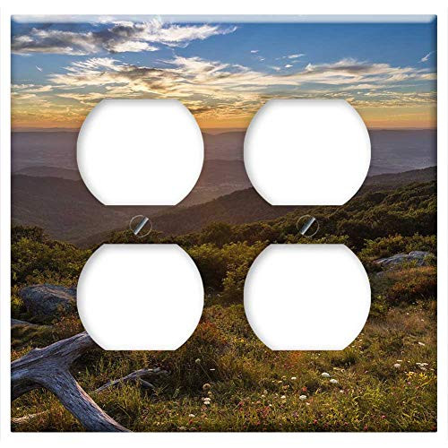 Double Duplex Outlet Wall Plate Cover - Sunset Landscape Clouds Sky Dusk Twilight Evening Double Duplex Outlet Wall Plate Cover - Sunset Landscape Clouds Sky Dusk Twilight Evening