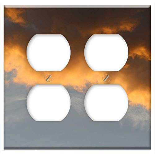 Double Duplex Outlet Wall Plate Cover - Clouds Forward Evening Sky Sunset Thunderstorm Sky 1 Double Duplex Outlet Wall Plate Cover - Clouds Forward Evening Sky Sunset Thunderstorm Sky 1
