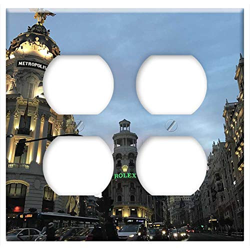 Double Duplex Outlet Wall Plate Cover - Madrid Amiyoguis Sunset Rush City