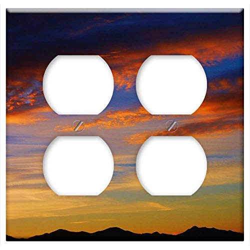Double Duplex Outlet Wall Plate Cover - Sunrise Landscape Arizona