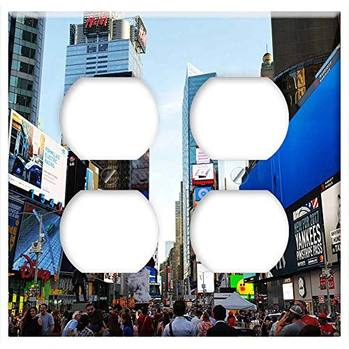 Double Duplex Outlet Wall Plate Cover - Nyc New York City Manhattan Travel Metropolis