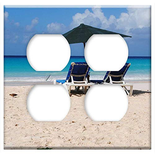 Double Duplex Outlet Wall Plate Cover - Beach Barbados Rockley Summer Sun Holidays Double Duplex Outlet Wall Plate Cover - Beach Barbados Rockley Summer Sun Holidays