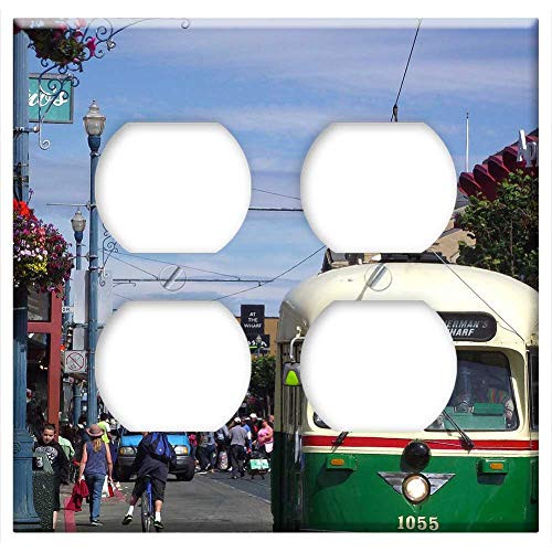 Double Duplex Outlet Wall Plate Cover - San Francisco Travel Tourism Urban Downtown