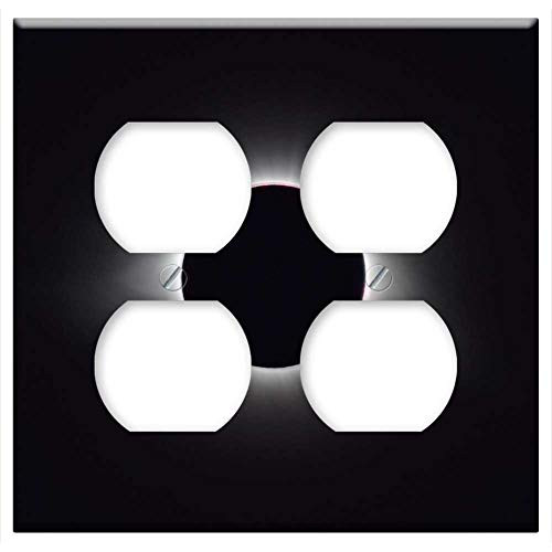 Double Duplex Outlet Wall Plate Cover - Solar Eclipse 2017 Totality 2017 Tennessee Sun 1