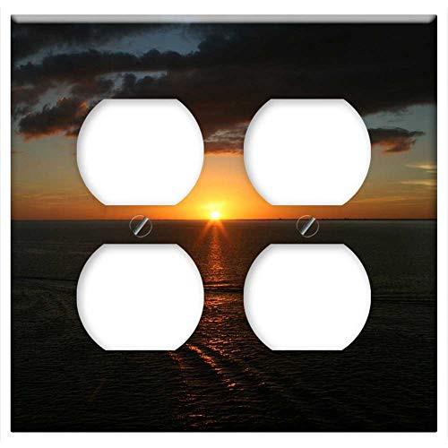 Double Duplex Outlet Wall Plate Cover - Sunset Nature Horizon Sun Sunlight Outdoor Double Duplex Outlet Wall Plate Cover - Sunset Nature Horizon Sun Sunlight Outdoor