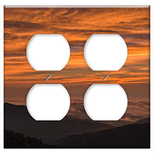 Double Duplex Outlet Wall Plate Cover - Landscape Scenic Sunset Clouds Sky Evening Dusk Double Duplex Outlet Wall Plate Cover - Landscape Scenic Sunset Clouds Sky Evening Dusk