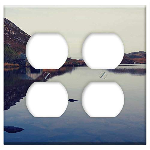 Double Duplex Outlet Wall Plate Cover - Water Coastline Serene Sunset Harmony Scenic