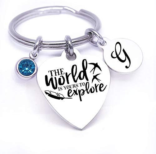 The world is yours to explore Explore Travel Outdoors Keychain The world is yours to explore Explore Travel Outdoors Keychain