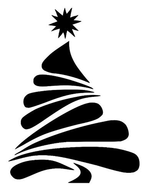 CHRISTMAS TREE Star Holiday Paint Brush Strokes Design 8.5 inch x 11 inch Stencil 20 Mil Plastic Sheet NEW S204 CHRISTMAS TREE Star Holiday Paint Brush Strokes Design 8.5 inch x 11 inch Stencil 20 Mil Plastic Sheet NEW S204