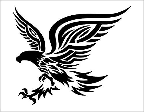 EAGLE LANDING Bald American Bird Wings 8.5 inch x 11 inch Stencil Sheet NEW S504