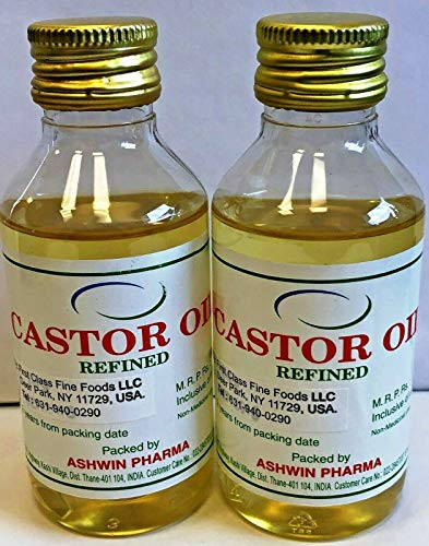 Pack of 2 - Ashwin Pharma Castor Oil 200 ml  7.05479814458809 Ounces Each