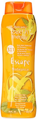 Belcam Bath Therapy Body Wash and Shampoo  Madagascar Ylang Ylang  32 Fluid Ounce
