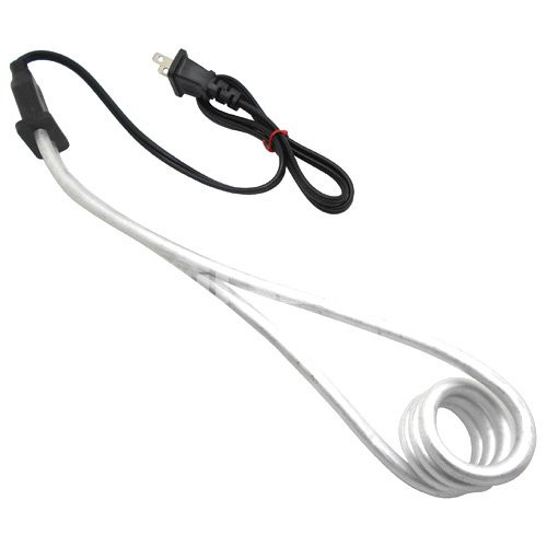 Simply Silver - 110V-1000W Water Heater Portable Electric Immersion Element Boiler Travel