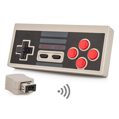 WZNANA NES Classic Edition Wireless Controller with 2.4G Wireless Receiver, Classic Wireless Controller Compatible with Nintendo Entertainment System (1-Pack)