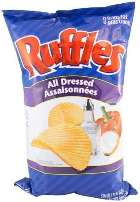 Lay s Ruffles Potato Chips  All Dressed  Large Bag  Imported From Canada