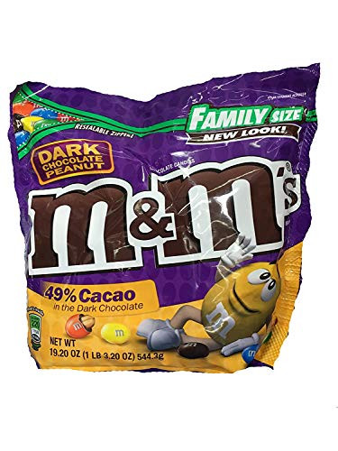 M and M s Dark Chocolate Peanut Family Size 19.2 oz