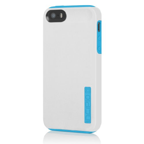 Incipio DualPro Case for iPhone 5S - Retail Packaging - White Cyan