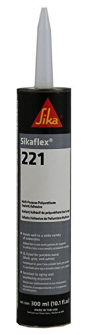 Sikaflex-221 Polyurethane Sealant Adhesive  10.1 fl. oz Cartridge  White