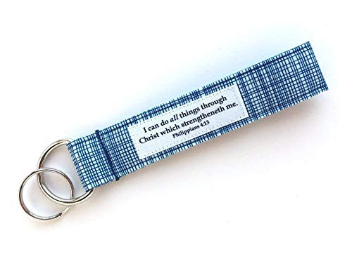 Keychain Wristlet - I Can Do All Things Through Christ - Philippians 4 13 - Wrist Lanyard