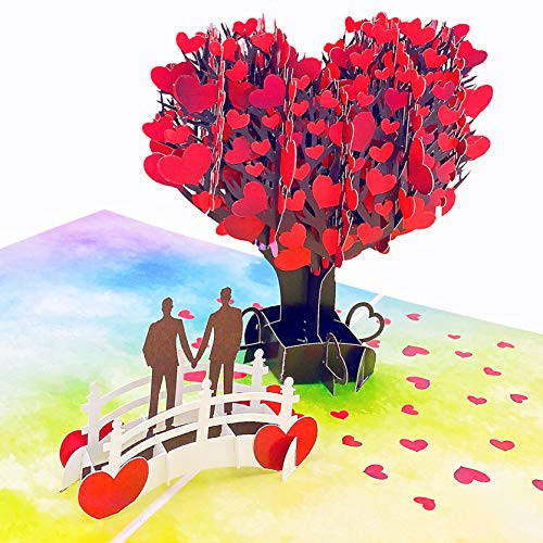 Liif Gay Valentines Day Love Couple Heart Tree 3D Greeting Pop Up Card  LGBT  Rainbow  Pride  Anniversary  Wedding  Congratulations  Engagement  Birthday Card - For Men  Him  Partner  Lover  Couple Liif Gay Valentines Day Love Couple Heart Tree 3D Greeting Pop Up Card  LGBT  Rainbow  Pride  Anniversary  Wedding  Congratulations  Engagement  Birthday Card - For Men  Him  Partner  Lover  Couple