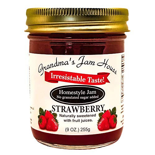 Sweet Strawberry Jam No Added Sugar All Natural Homestyle Fruit Jam Strawberry Jelly Spreadable Preserves Jams Jellies 9 Ounce Glass Jar Sweet Strawberry Jam No Added Sugar All Natural Homestyle Fruit Jam Strawberry Jelly Spreadable Preserves Jams Jellies 9 Ounce Glass Jar