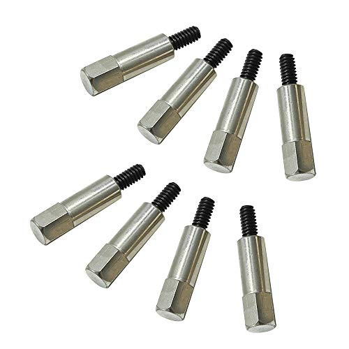 8 Pieces Block Chrome Hex Head Valve Cover Bolts Set Compatible with Chevy 283 302 305 307 327 350 383 SBC Stud Kit  Chrome Steel